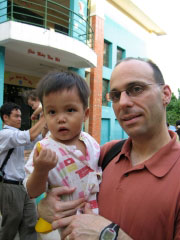 Dr. Foca and child at Tam Binh orphanage.