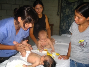 Physical therapist Isabel Quintero in a workshop for mothers & babies at the Rehab Center in Santa Marta