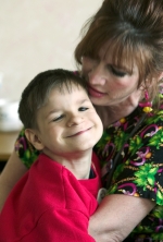 Kathy Majette with a boy named Tola in Belarus. Photo by Marc
Ascher