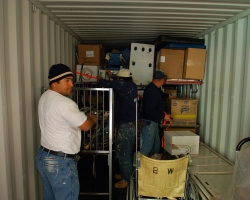 Loading the first container for Haiti