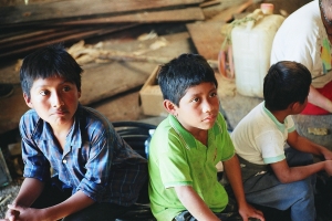 Young boys waiting at the clinic