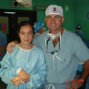 Paul Gardner and a patient in Paraguay